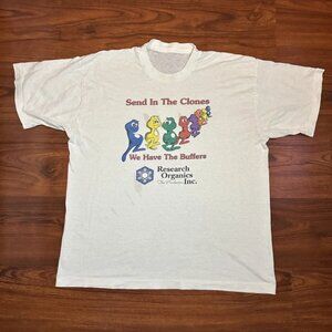 Vintage 80s Research Organics Send In The Clones Single Stitch T-Shirt